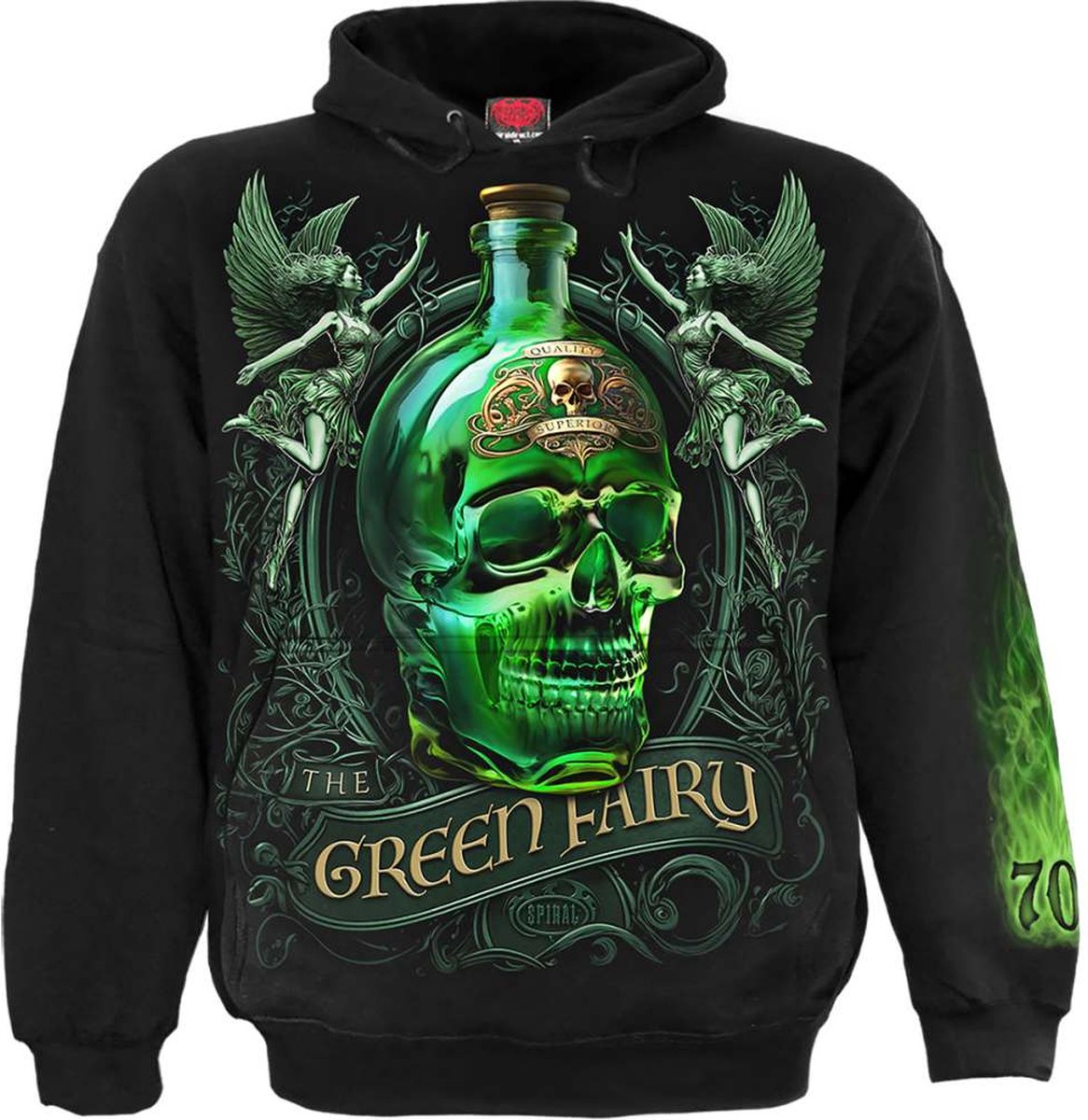 Spiral The Green Fairy Trui met capuchon zwart L