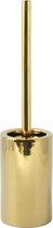 Spirella Luxe Toiletborstel in houder Sienna - goud glans - porselein - 42 x 10 cm - met binnenbak