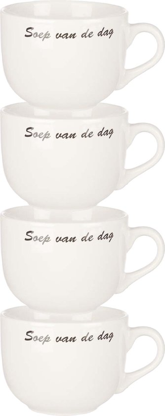Set van 4 keramische mueslikommen voor dessert, ontbijt, serveerschaal