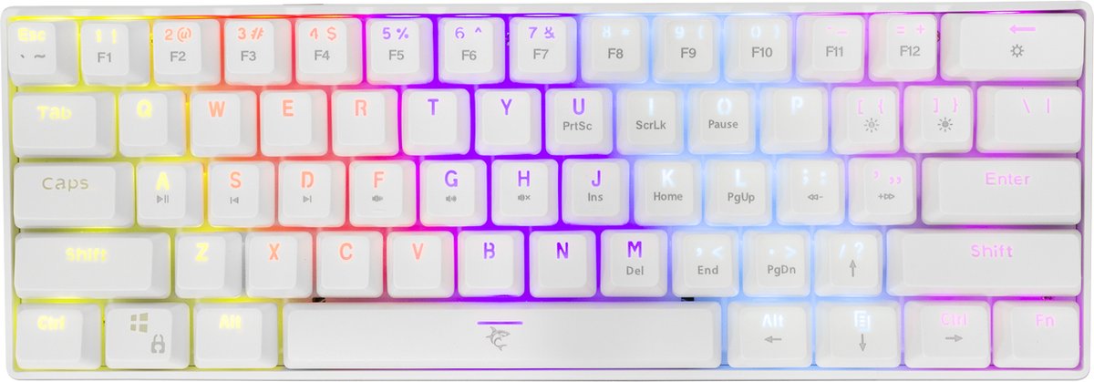 White Shark Shinobi compact gaming keyboard -bruine switches