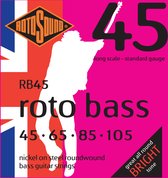 Rotosound bas snaren RB45 4er 45-105 roto bas, nikkel on Steel - Snarenset voor 4-string basgitaar
