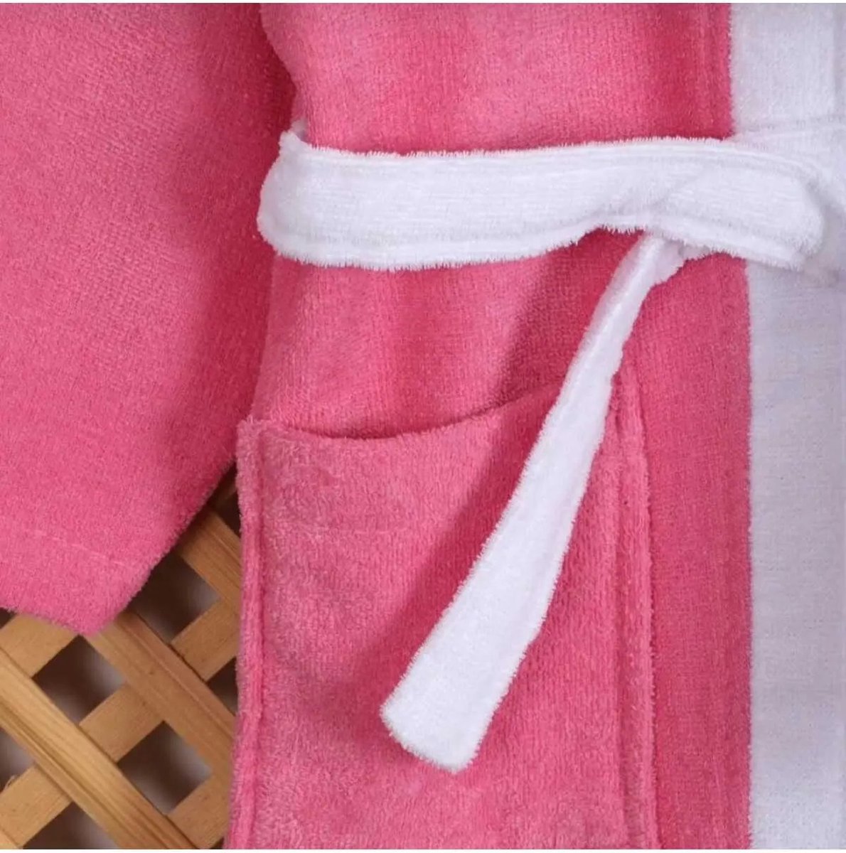 Gekleurde Badjas - Katoenen - Roze - 5/6 Jaar