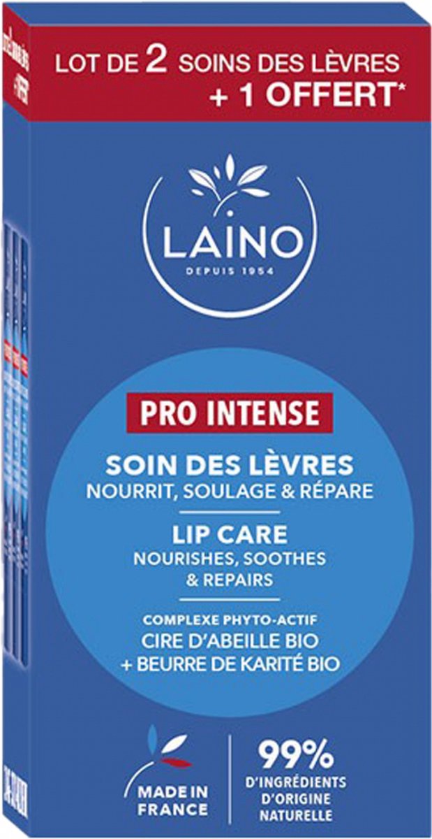 Laino Pro Intense Lip Care Set van 3 x 4 g Inclusief 1 Gratis