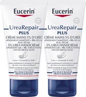 Eucerin UreaRepair PLUS Handcrème 5% Urea - 2 x 75 ml