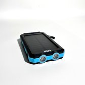 Waterproof 20,000mAh Solar Power Bank: Fast Charging, Portable LED Charger.