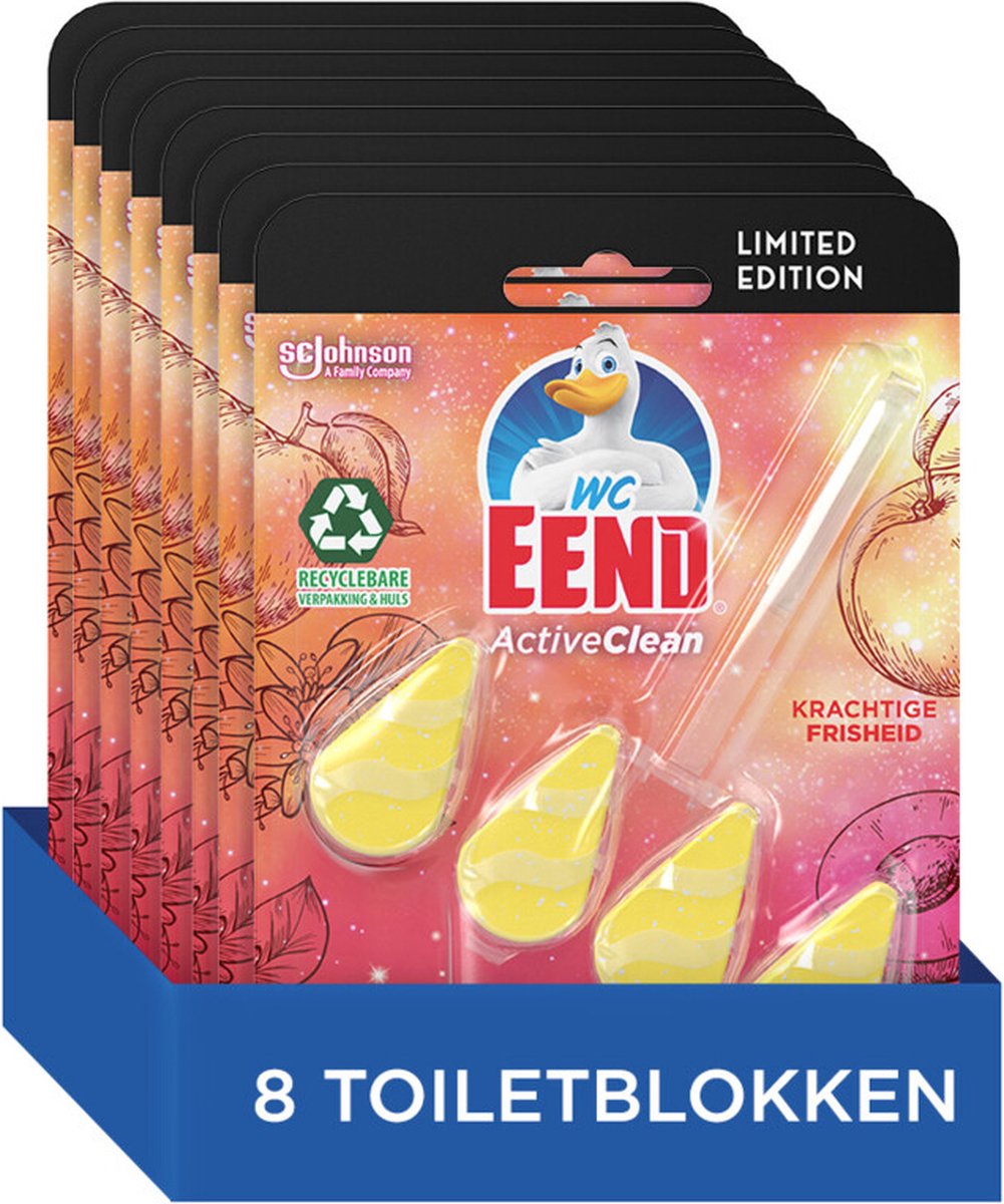 WC Eend Toiletblok Active Cosmic Peach - 8 x 38 gr - Voordeelverpakking