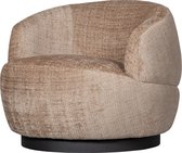 BePureHome Fauteuil pivotant Woolly - Chenille - Sable - 71x84x88