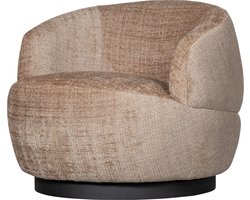 WOOOD Woolly Draaifauteuil - Chenille - Zand - 71x84x88