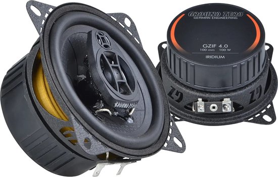 Ground Zero GZIF 4.0 - Autospeakers - 10cm (4”) - 2weg Coaxiale Speakerset - 60 Wrms