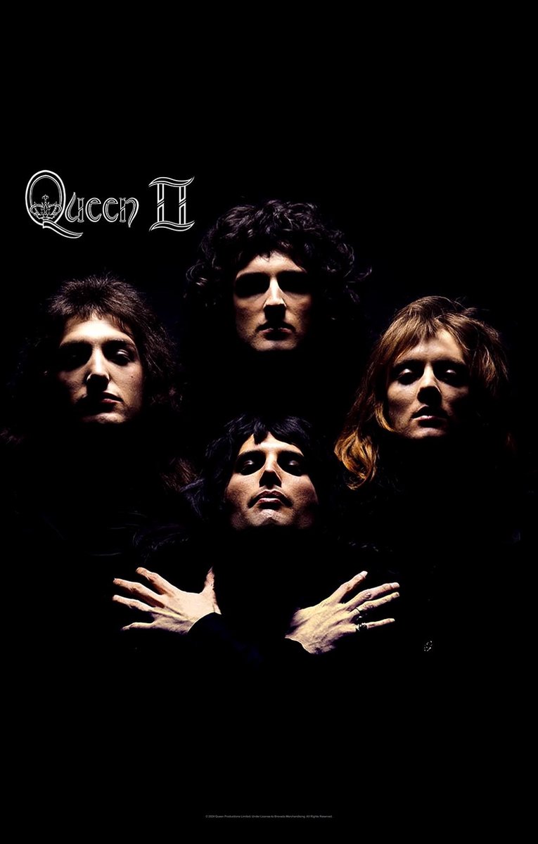 Queen - Queen II Textiel Poster - Zwart