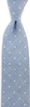 Sir Redman - stropdas - Bridal Blossom blauw - katoen mix - lichtblauw / wit