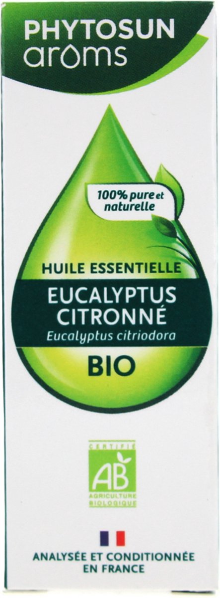 Goedkoopste Phytosun Arôms Citroen Eucalyptus Etherische Olie (Eucalyptus Citriodora) Organisch 10 ml