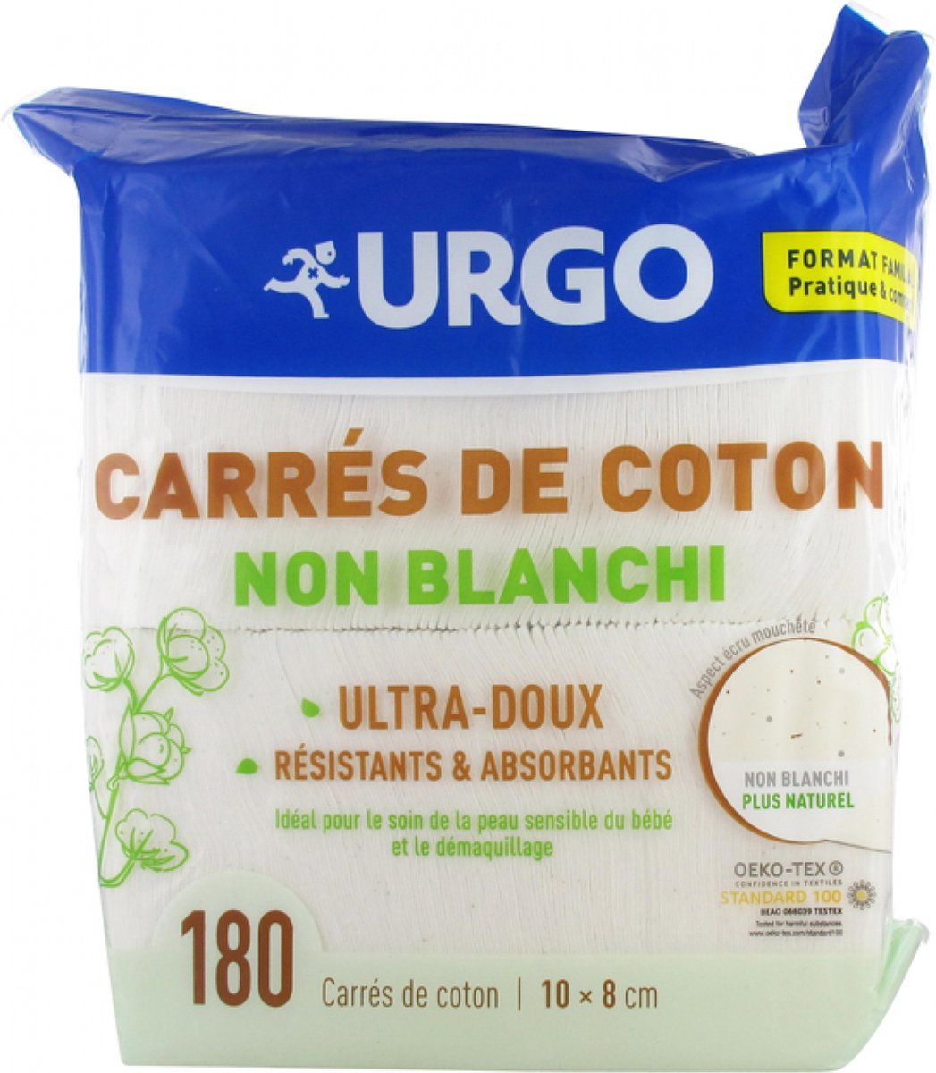 Goedkoopste Urgo Ongebleekt Katoenen Vierkantjes 10 x 8 cm 180 Vierkantjes