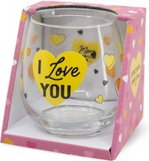 Glas - Water- & wijnglas - I love you