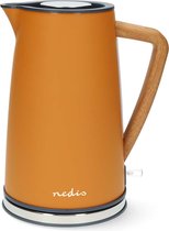 Nedis Waterkoker - 1.7 l - Soft-Touch - Oranje - 360 graden draaibaar - Verborgen verwarmingselement - Strix-controller - Droogkookbeveiliging