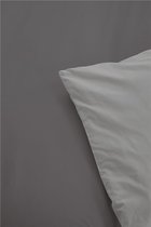 Dekbedovertrek Donkergrijs Effen De Witte Lietaer Dekbedovertrek Katoen Satijn, Olivia Ebony - 140 X 200 220 Cm Grijs Donkergrijs Dekbed Set