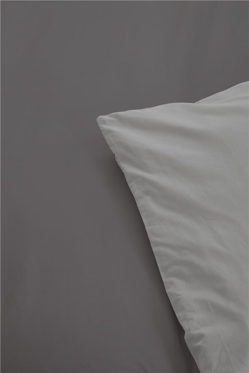 Byrklund Dekbedovertrek Side Way - 135x200 - 100% Katoen - Antraciet / Licht Grijs