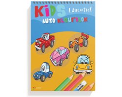 Auto's A4 kleurblok - 50 Kleurplaten - kleurblok met 50 cartoon auto's - kleurplaten voor kinderen - 21 cm x 29.7cm