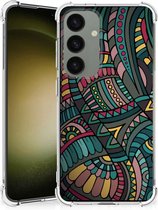 Telefoonhoesje Geschikt voor Samsung Galaxy S24 Telefoon Hoesje met transparante rand Aztec