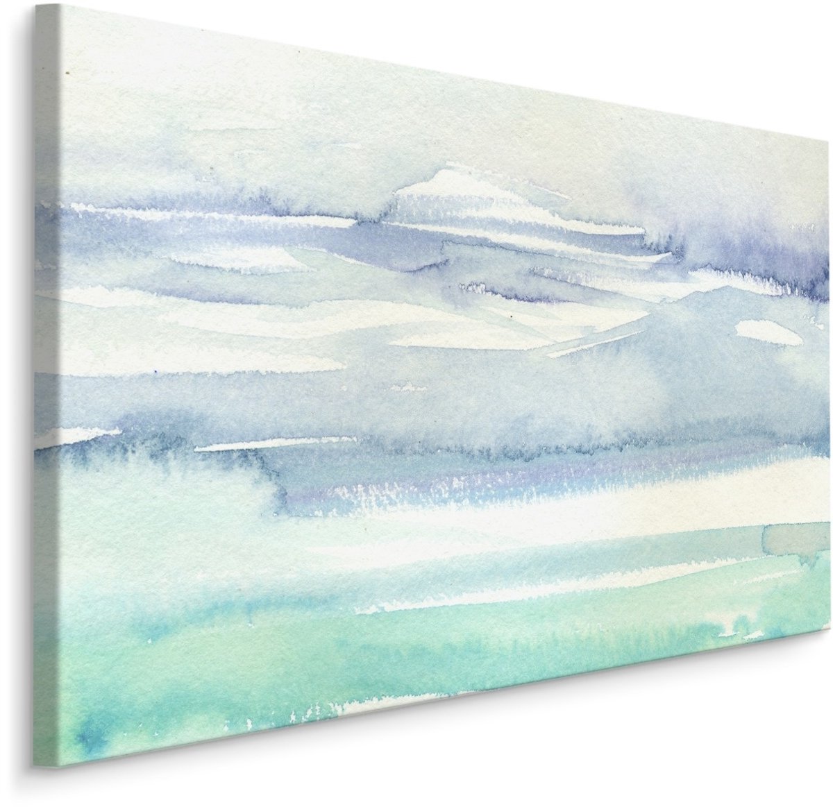 karo-art Schilderij Abstracte zee (print op canvas), groen/blauw, wanddecoratie Multikleur