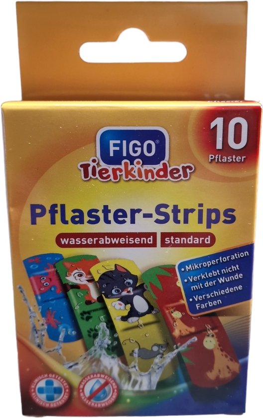 Figo waterafstotende pleisters voor kinderen - Dieren 10 stuks