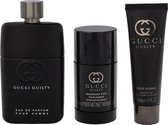 Gucci Guilty Pour Homme Set Cadeau - Eau de Toilette 90 ml + déodorant stick 75 ml + gel douche parfumé 50 ml)
