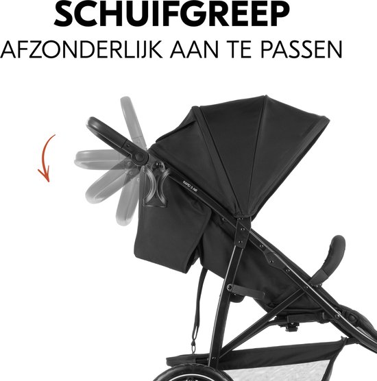 Hauck Rapid 3 Air - Buggy - Lucht wiel - Geschikt voor stad en bos - Black — afbeelding 4