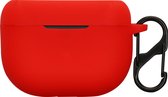 kwmobile cover voor oordopjes case - geschikt voor Jabra Elite 8 Active - Trendy beschermhoes draadloze oordopjes in rood