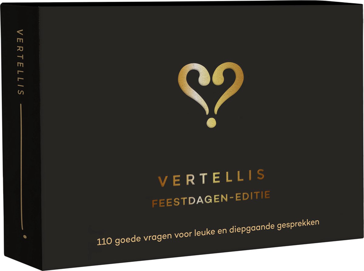 Vertellis Vragenspel Feestdagen-editie XL - Kerstspel en Gezelschapsspel voor de Feestdagen - Gesprekskaarten voor aan de Kersttafel - Kerstcadeau voor het Gezin