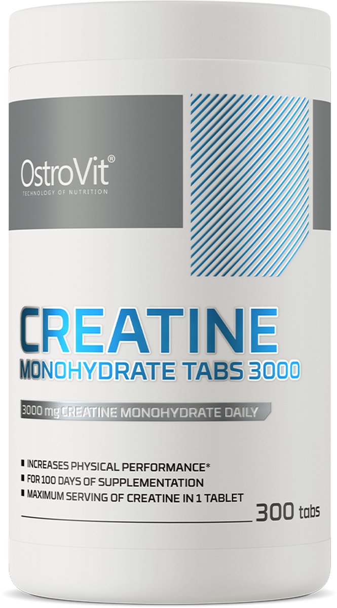 Goedkoopste Creatine - Creatine Monohydrate - 300 Tabletten - 3000 mg - Creatine Monohydraat - OstroVit