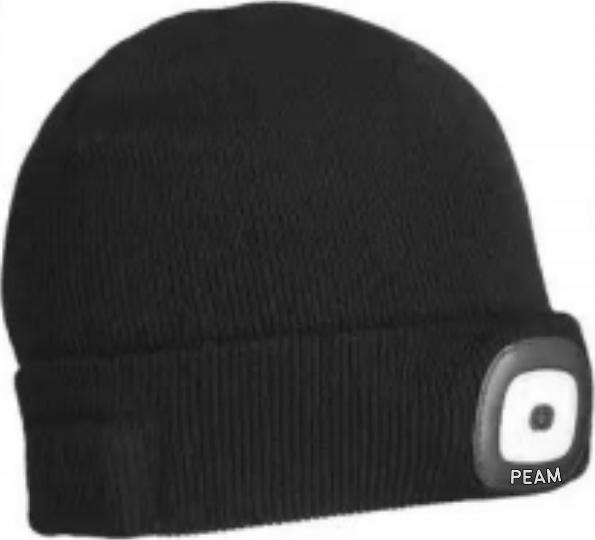 PEAM Muts Met Led - Oplaadbare Muts - Lichtgevende Beanie - Muts Met LED Verlichting - Oplaadbaar - Warme Muts voor Fiets - Winter Glow Muts - Houd je Warm en Zichtbaar in Stijl - Fiets - Wandelen - Led Lamp - Verlichting - Beanie