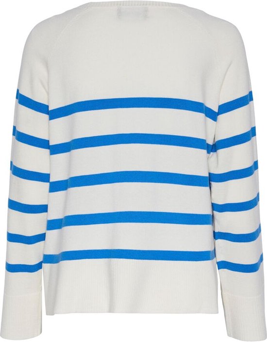 Pieces Sia Ls Knit White French Blue BLAUW L