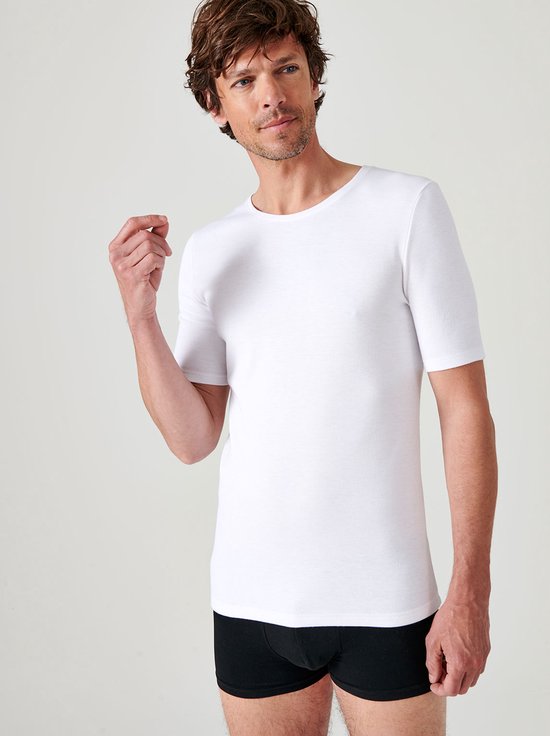 Damart - T-shirt Manches courtes, col rond - Homme - Wit - M