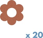 tinsulin - fleur en plâtre pour Dexcom G7 - beige - lot de 20 pièces