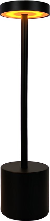 FMF - Rétro - Lampe de table - Rechargeable - 3 Couleurs - Dimmable - Zwart