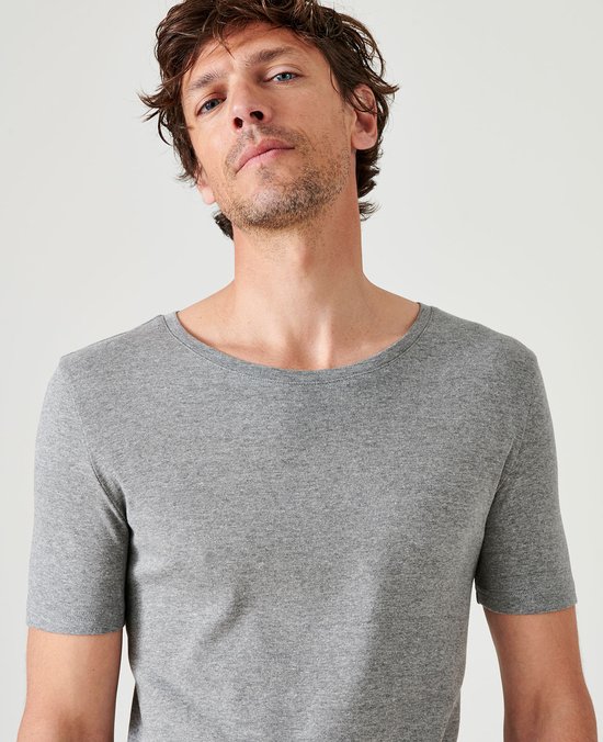 RAGMAN T-shirts voor heren, met ronde hals, per 2 verpakt, marineblauw (070), S