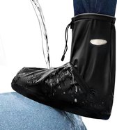 Sur-chaussures -chaussures imperméables - Chaussures de pluie pour vélo - Couvre-chaussures - Zwart - Taille 43-45