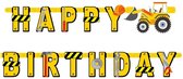 Bouwplaatsbanner "happy birthday"