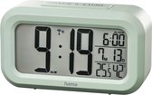 Hama Radiogestuurde Wekker - Digitale wekker - Datum, temperatuur- en luchtvochtigheidsweergave - LED Display - 11,8x4x6,5 cm - Incl. batterijen - Muntgroen