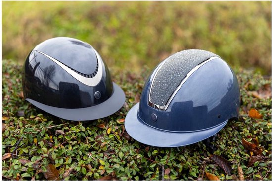 BR Casque d'équitation Theta Plus Peint Marine/Gunmetal - 58/60
