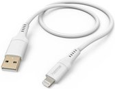Hama Silicone USB-A to Lightning Cable - Câble de chargement adapté pour iPhone / iPad - Certifié MFI - 3A USB 2.0 - 480Mbps - 150cm - Wit
