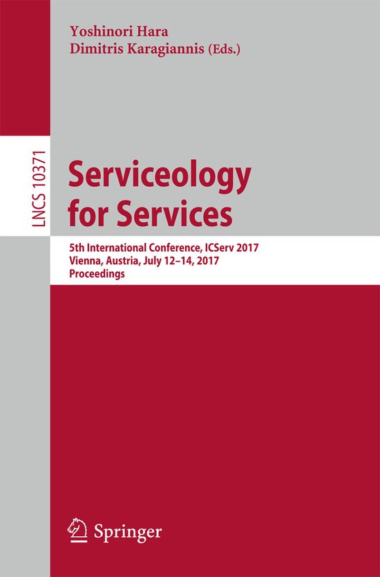 Lecture Notes in Computer Science10371- Serviceology for Ser ... - cover