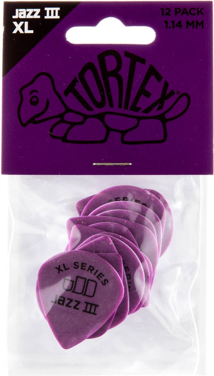 Dunlop Tortex Jazz III XL Plectrum 1,14 mm - Precisie en bediening