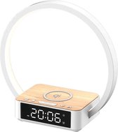 Bol.com 4 in 1 Wake up light - Lichtwekker - Digitale wekker - Draadloze oplader - Leeslamp - Nachtlamp - Wit/hout aanbieding Bol.com 4 in 1 Wake up light - Lichtwekker - Digitale wekker - Draadloze oplader - Leeslamp - Nachtlamp - Wit/hout aanbieding