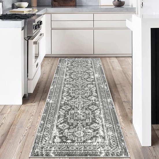 Karat Tapijtloper - Keukenloper - Vloerkleed - Rügen - Blauw - 80 x 300