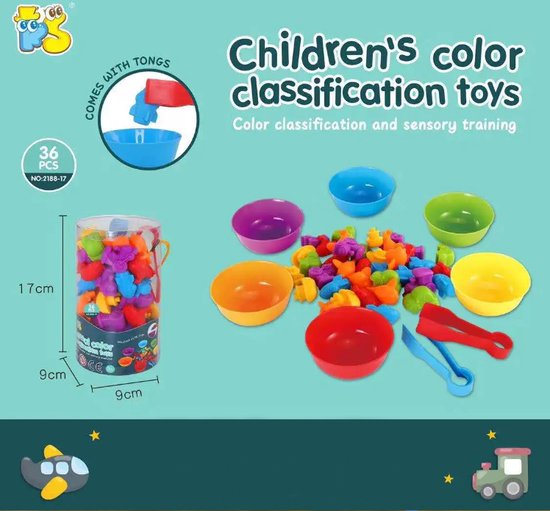 Montessori Sorteer Speelgoed | Voertuigen | 17 x 9.5 cm | Sensory | Motoriek | Cognitief | Kleurrijk