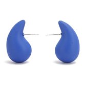 Encantada - Oorbellen - Drop - 3,1 x 1,8 cm - Acryl – Blauw