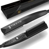 Bol.com Elektrische Baard & Haarborstel - 30s Snelle Verwarming - Mini Verwarmende Stijltang - Antiverbranding - Lichtgewicht - ... aanbieding