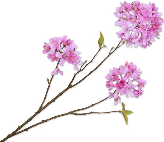Silk-ka Kunstbloem-Zijden Bloem Bloesemtak Roze-Lavendel 70 cm