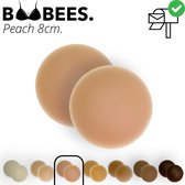 BOOBEES Cache-tétons autocollants - 8 cm - Teinte Peach - 100 % Siliconen - Réutilisables et résistants à l'eau - Accessoire de BH en 7 couleurs - Cache-tétons discrets